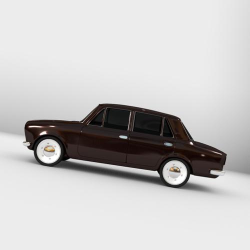 Russian Lada manifold car model ( low poly 3D printable ) preview image